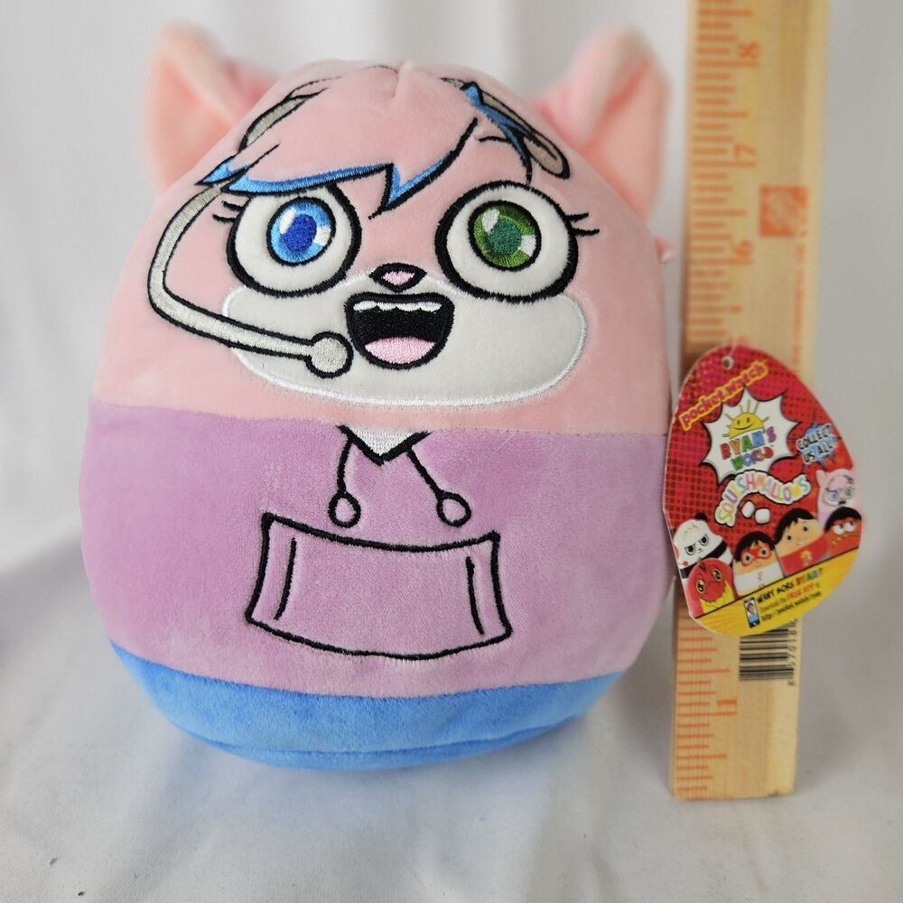 Ryan's World Alpha Lexa 8” Squishmallow Plush by Kellytoy Pink Cat Cute‎ 59